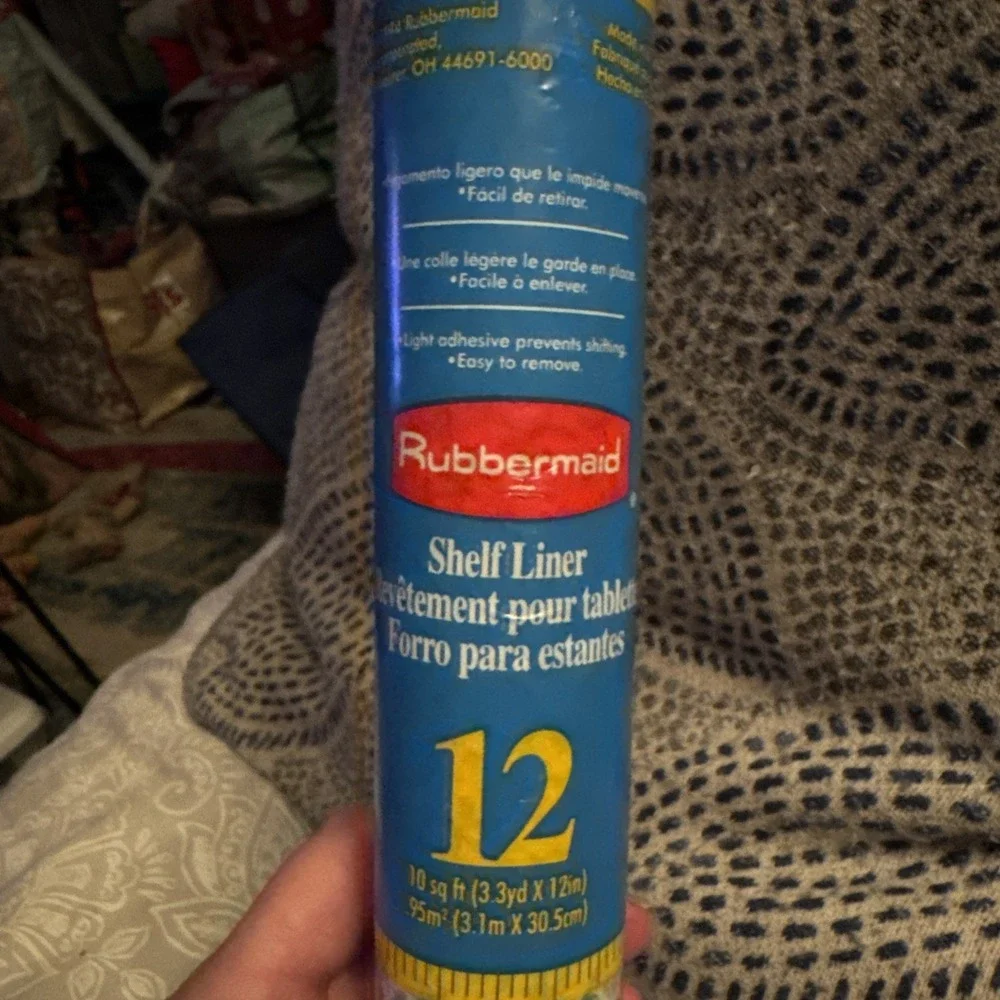 NIP Vintage ROLL Of Rubbermaid Villa Flora SHELF LINER/PAPER - 1990's  Pink Blue